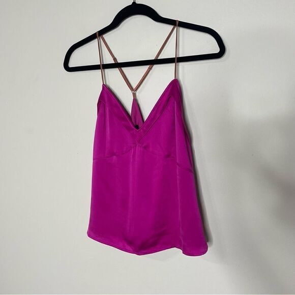 Revolve Rag & Bone Jaci Racerback Silk Camisole in Deep Pink - Picture 8 of 10
